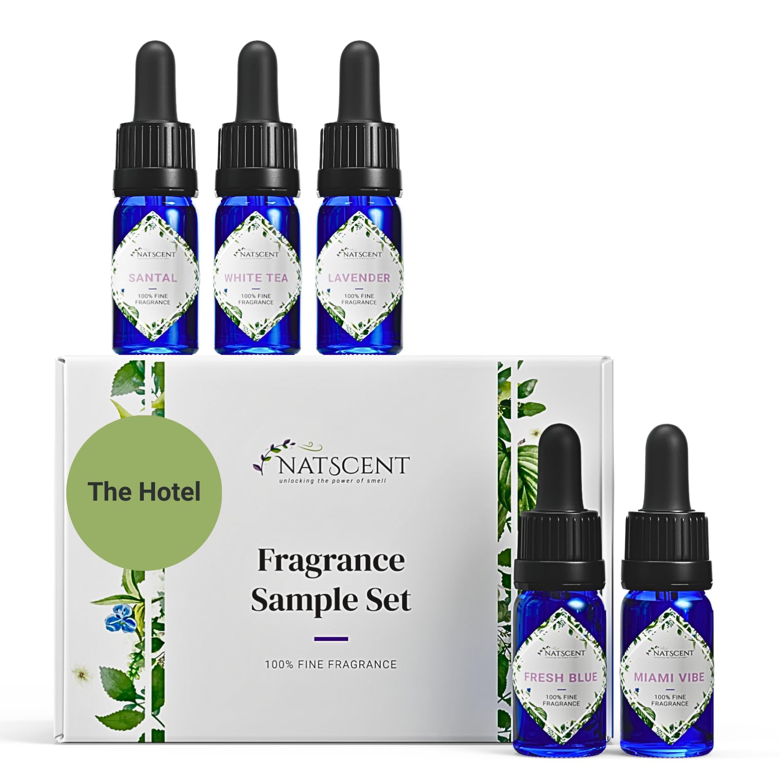 Natscent Santal bottle showcasing hotel-inspired fragrance for refined living spaces.
