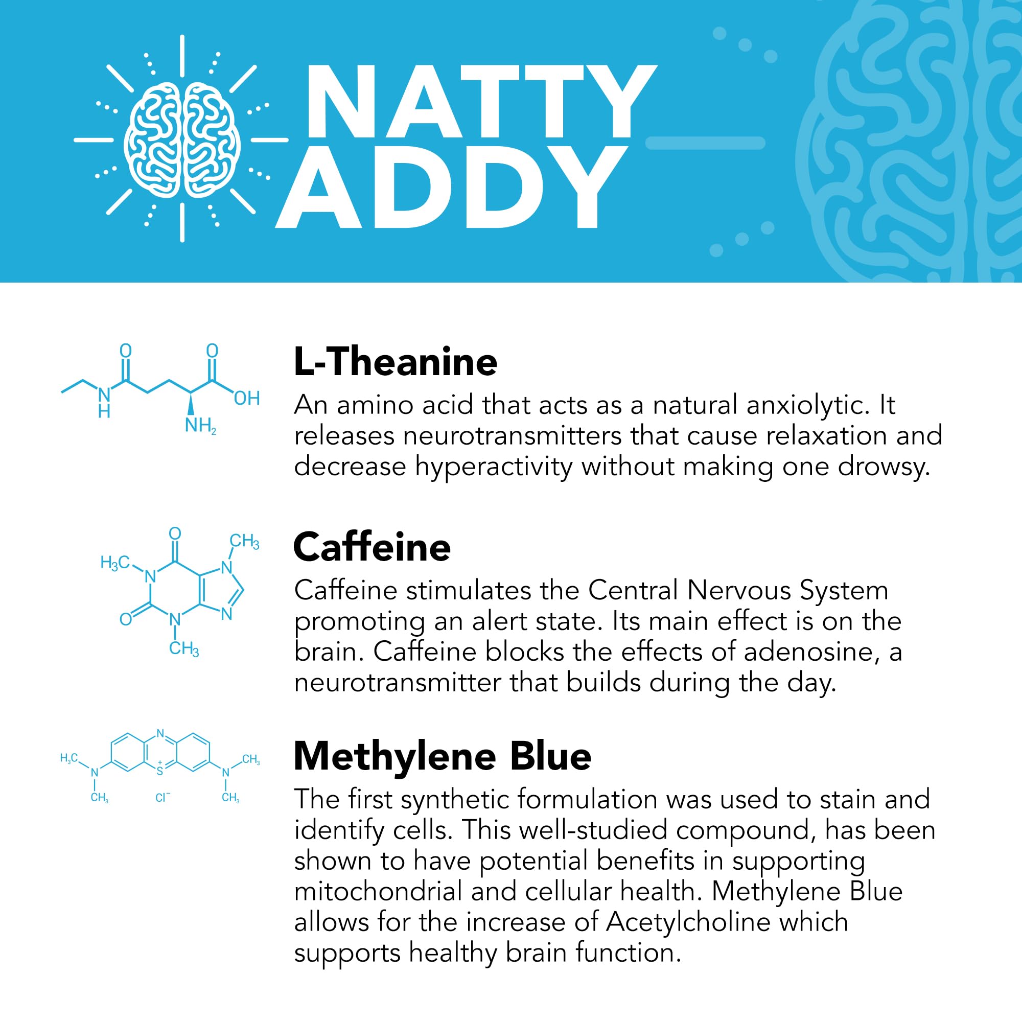 Natty Addy bottle with glass of water invites easy dosing