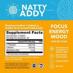 Natty Addy pharmaceutical-grade label signals quality and purity