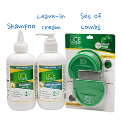 NatulabUSA Lice Combat Kit leave-in cream bottle for daily protection.