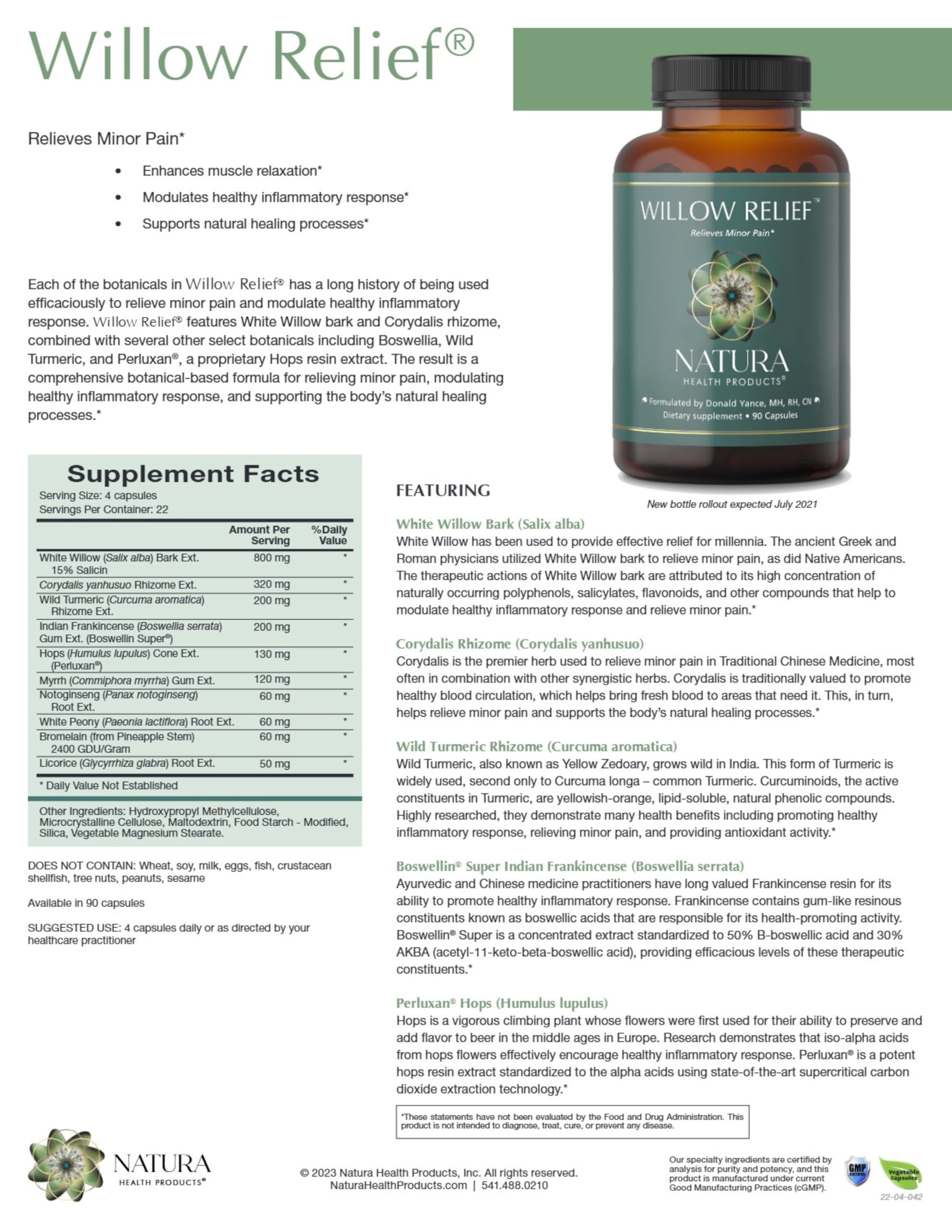 Natura Corydalis Rhizome Capsule emphasizing circulation‑friendly herbal balance.