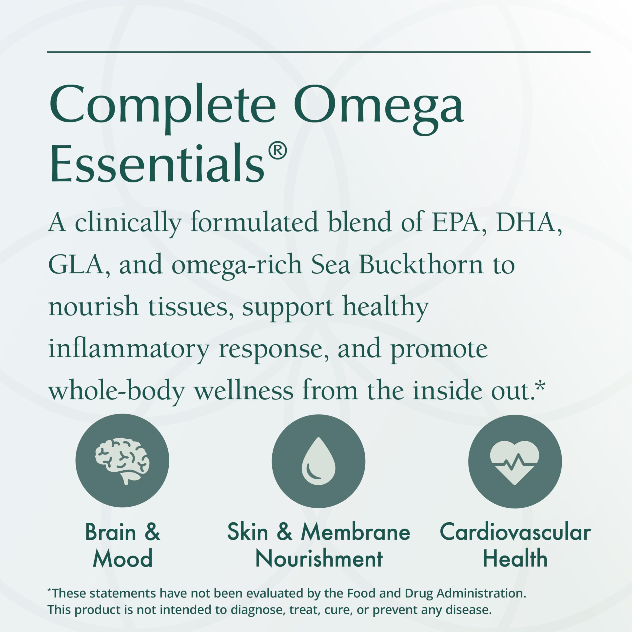 Bottle highlighting fish oil concentrate in Natura Health Products Complete Omega Essentials.