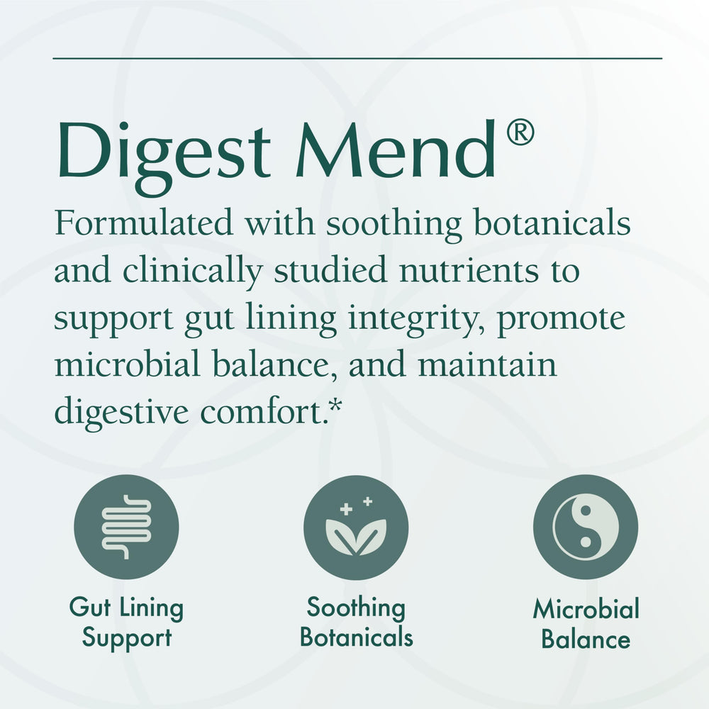 Natura Health Digest Mend in-use scene with glass aiding hydration and dosage.