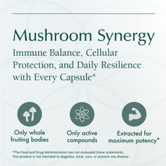 Natura Health Mushroom Synergy liver-support herbs and supplement display.