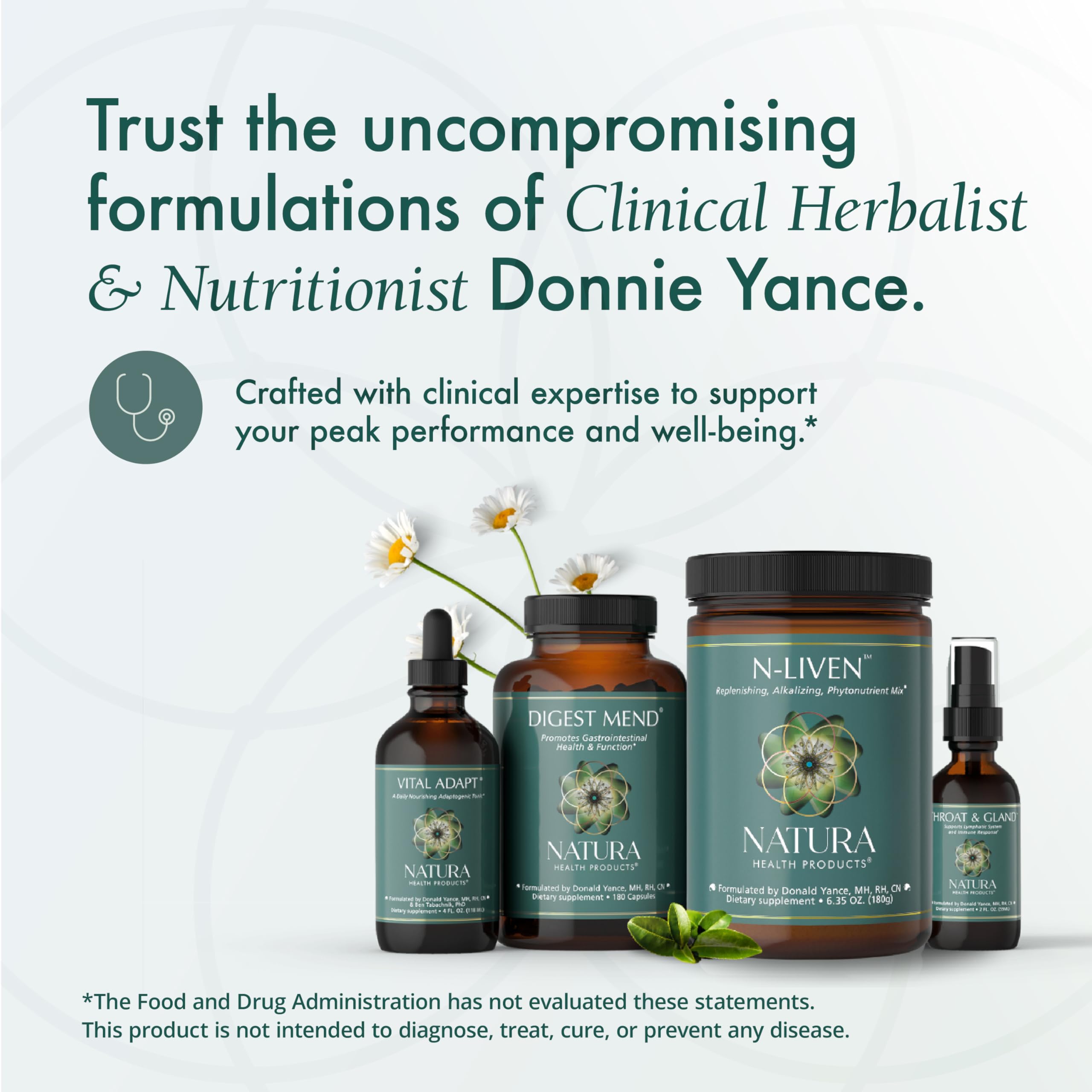 Dosage guidance for Natura Health Products Flew Away shown with capsules.