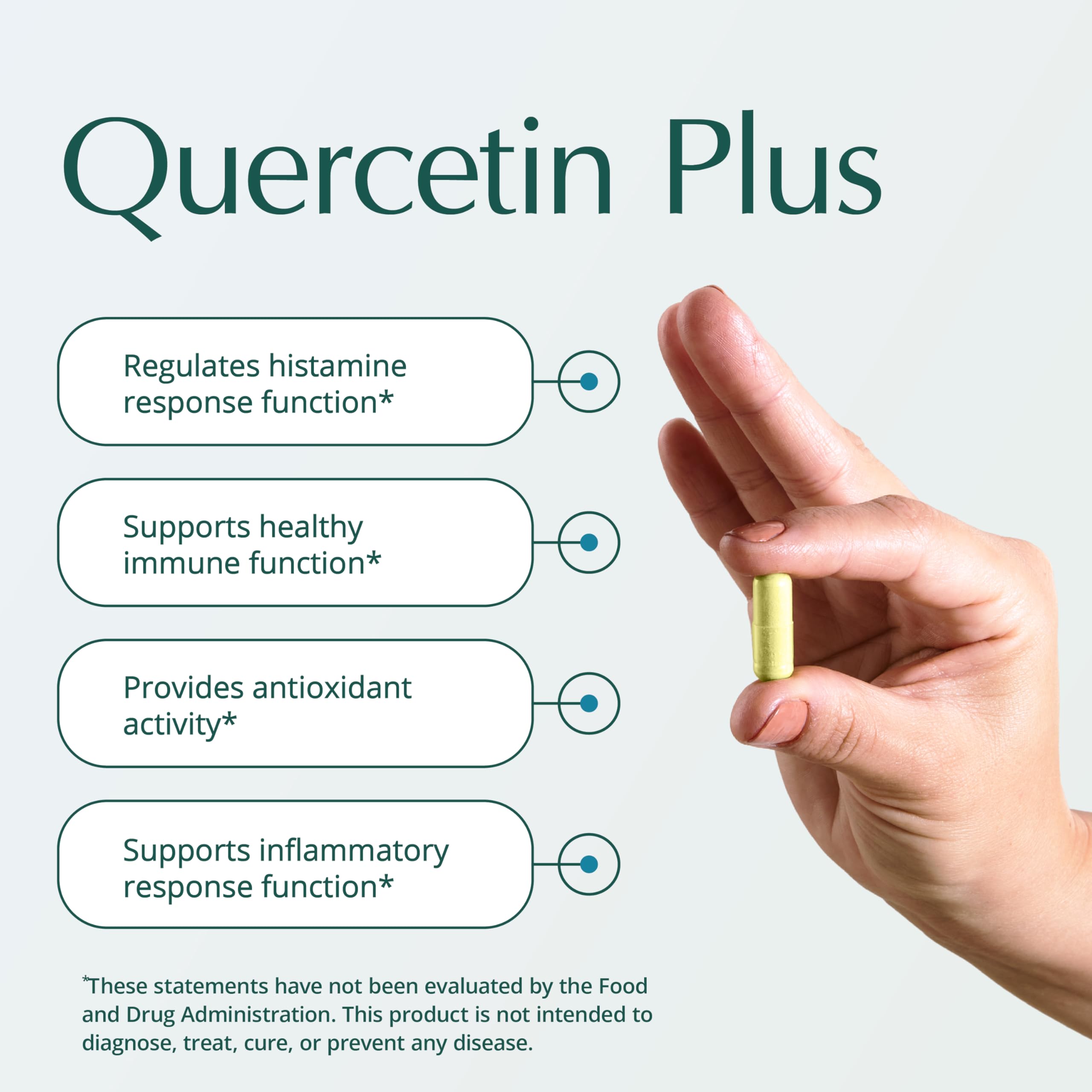 Natura Health Quercetin Plus capsule closeup for convenient daily use