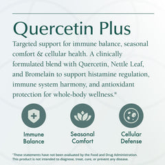 Natura Health Quercetin Plus label showing quality testing details