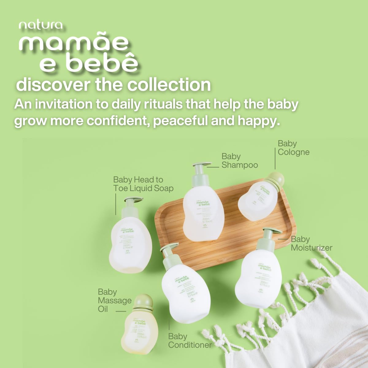 Natura Mamãe e Bebê pediatrician-approved gentle care for baby skin.