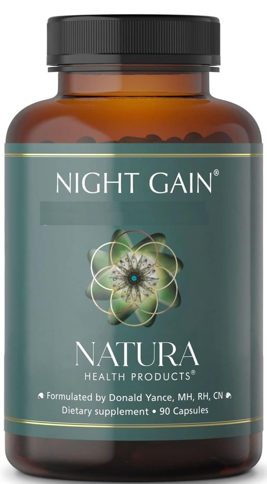 Natura Night Gain energy bottle pour shows vitality for daily activities