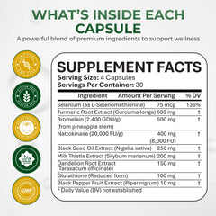Naturaceutica's 9-in-1 Spike Detox liver health icon emphasizes detox support.