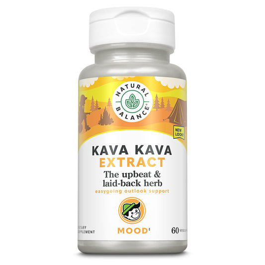 Natural Balance Kava Kava Root Extract bottle supports relaxation potential.