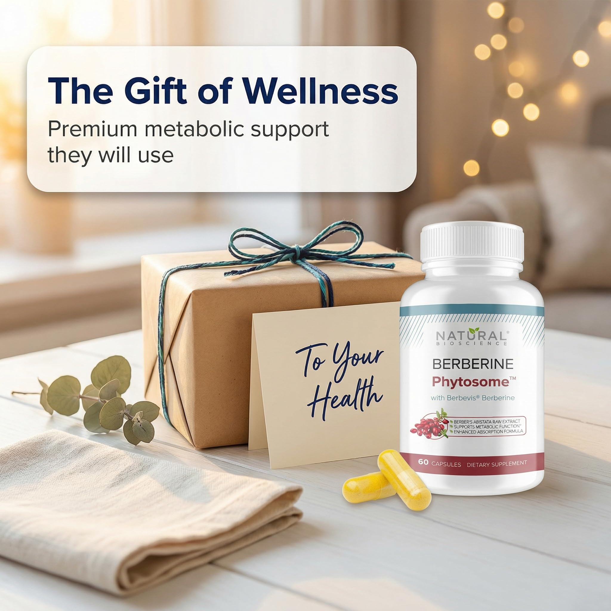 Natural BioScience 60 vegetarian capsules bottle for daily wellness
