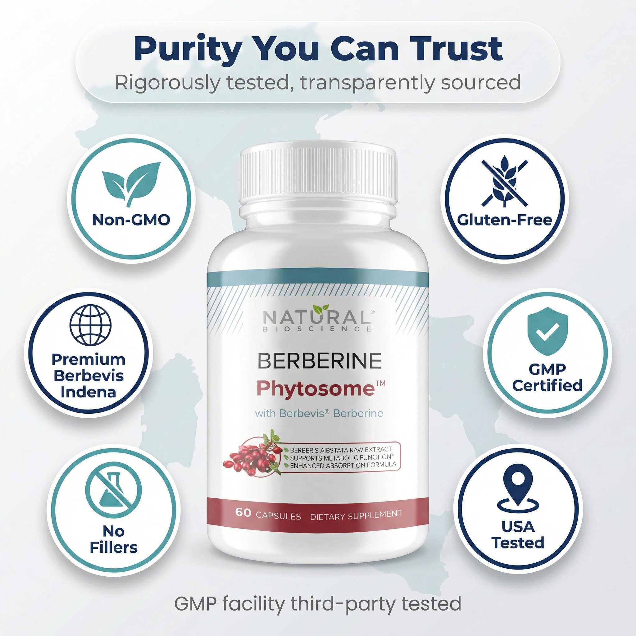 Natural BioScience Berberine Phytosome formulation emphasizing absorption benefits