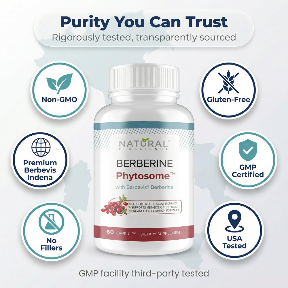 Natural BioScience Berberine Phytosome formulation emphasizing absorption benefits