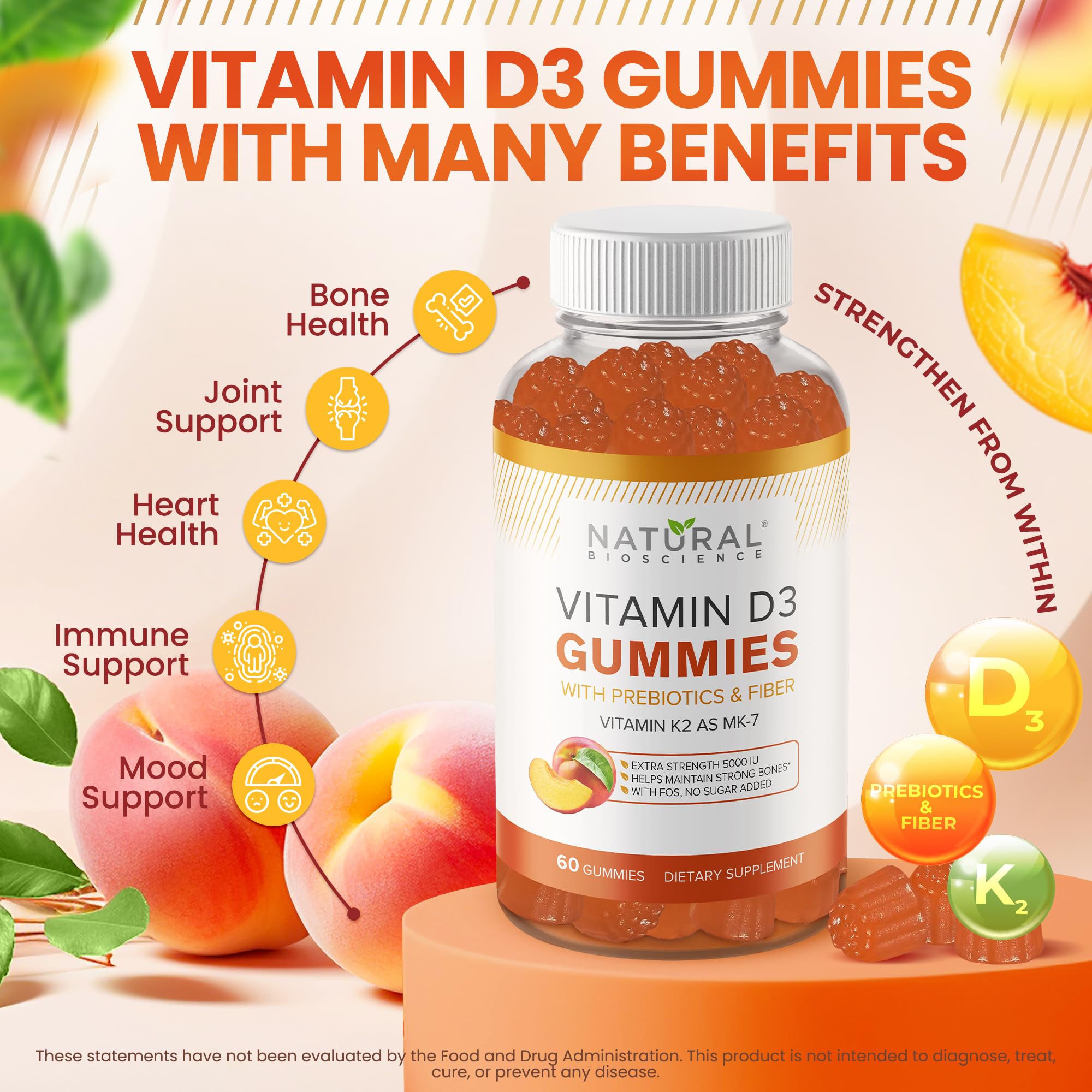 Bottle close-up shows high-potency D3 plus K2 MK7 for bones