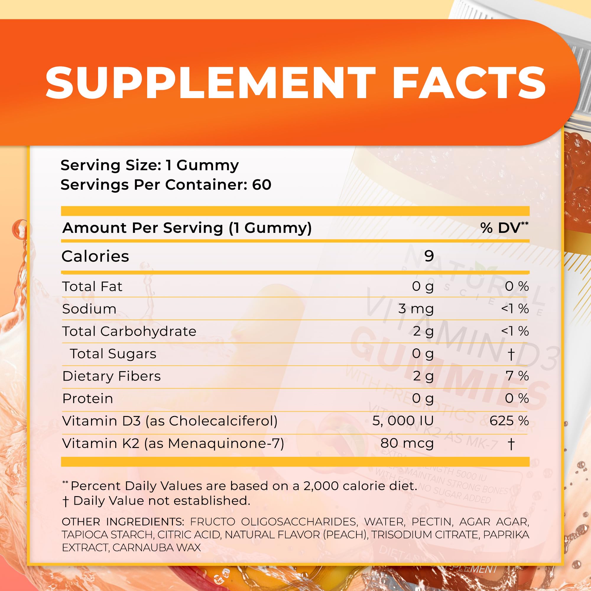 Label highlights D3 and K2 synergy for calcium targeting