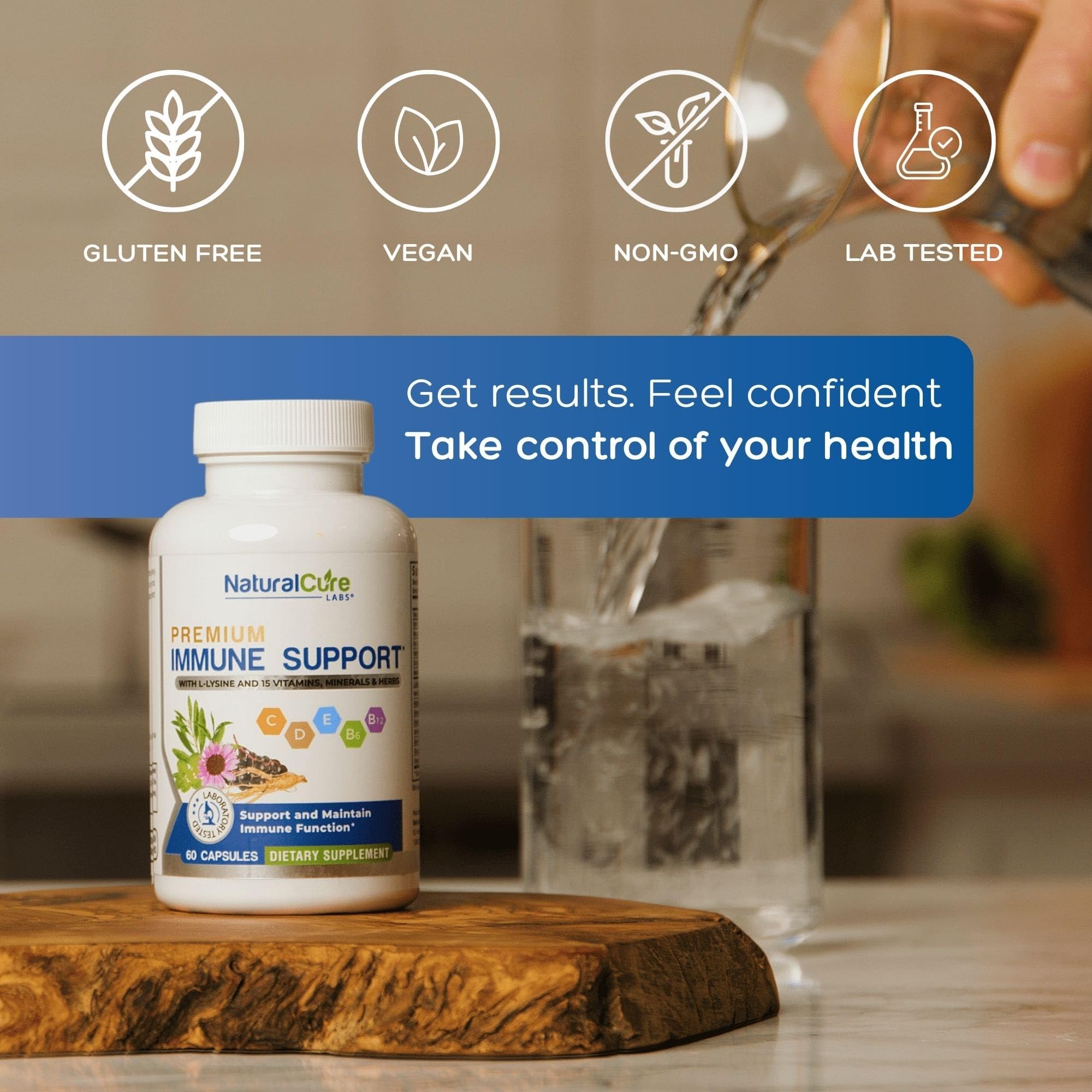 Natural Cure Labs ingredient panel highlights useful immune-support nutrients