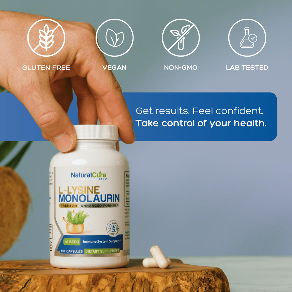 Natural Cure Labs label close-up emphasizing no artificial additives