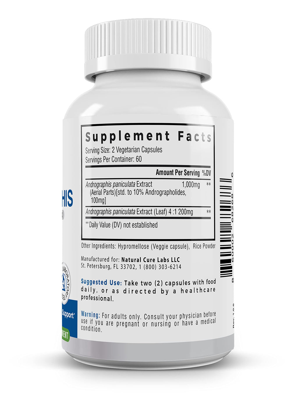 Natural Cure Labs vegan capsules focused on plant-based wellness benefits