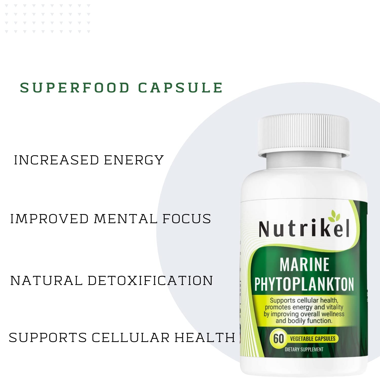 Natural Curves bottle of phytoplankton supplement for daily energy and focus.
