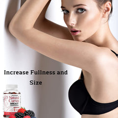 Natural Curves ingredients closeup shows plant-based formula.
