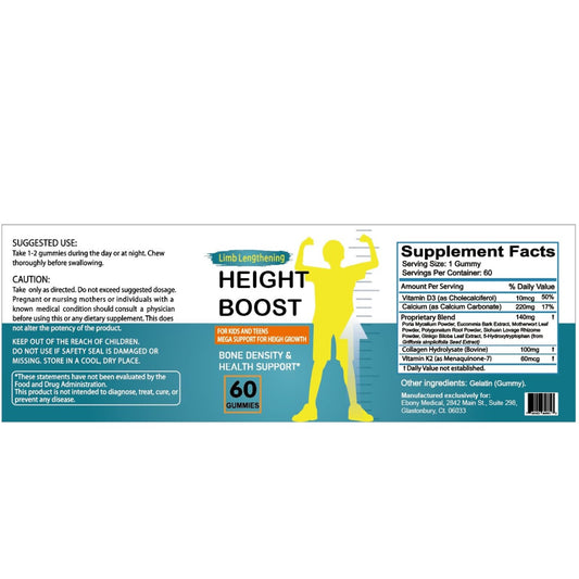 Height Boost gummies on a serving tray, a tasty daily supplement for kids