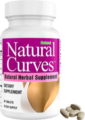 Natural Curves capsules closeup showing easy daily supplement