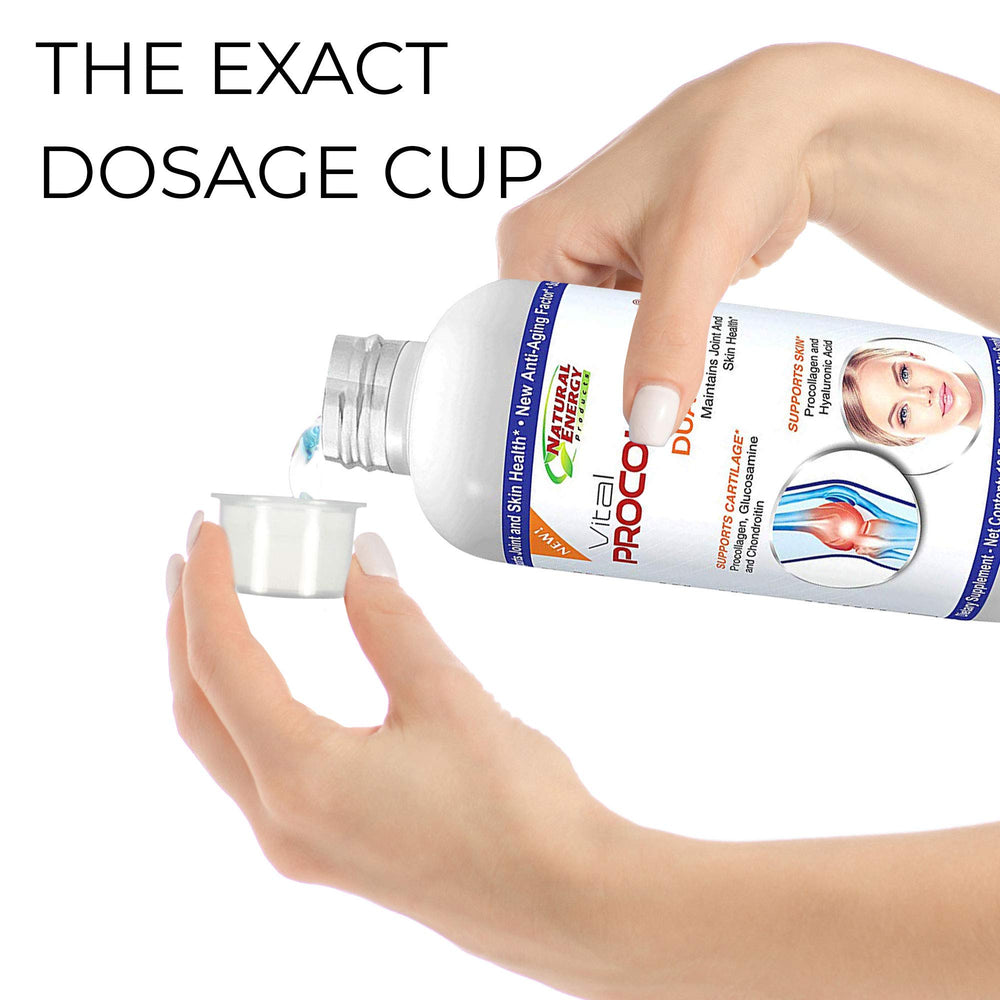 Natural Energy Vital Procollagen dissolving in water demonstrates fast absorption potential.