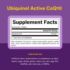 Natural Factors CoQ10 rice bran oil imagery illustrating enhanced bioavailability