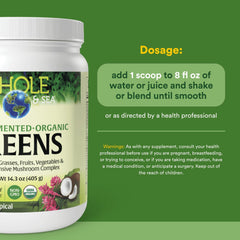 Natural Factors green powder scoop highlights simple daily greens addition.