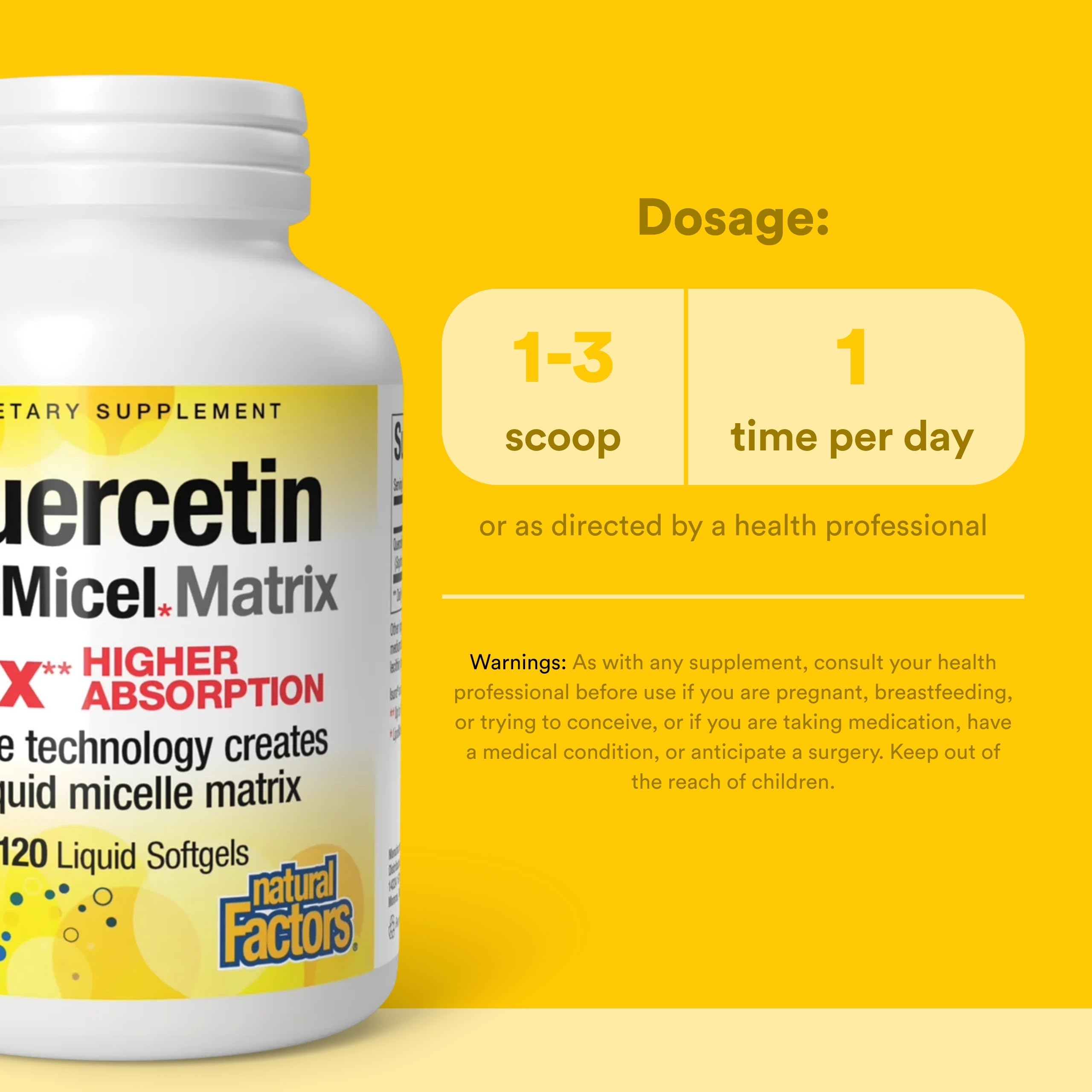 Natural Factors Quercetin immune health support illustration.