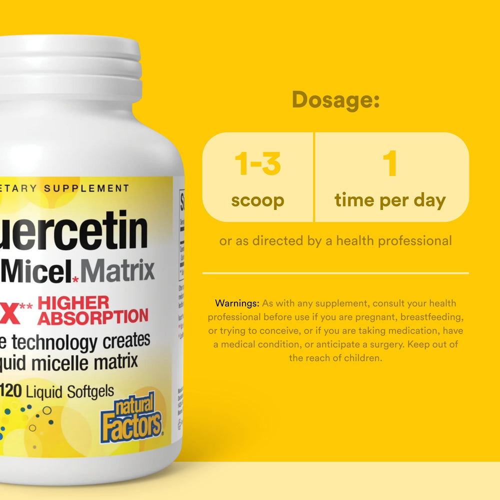 Natural Factors Quercetin immune health support illustration.