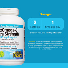 Natural Factors RxOmega-3 Ultra Strength softgels ready to swallow