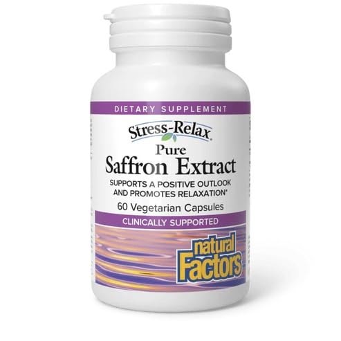 Natural Factors Stress-Relax Affron saffron capsules for mood support and restful sleep
