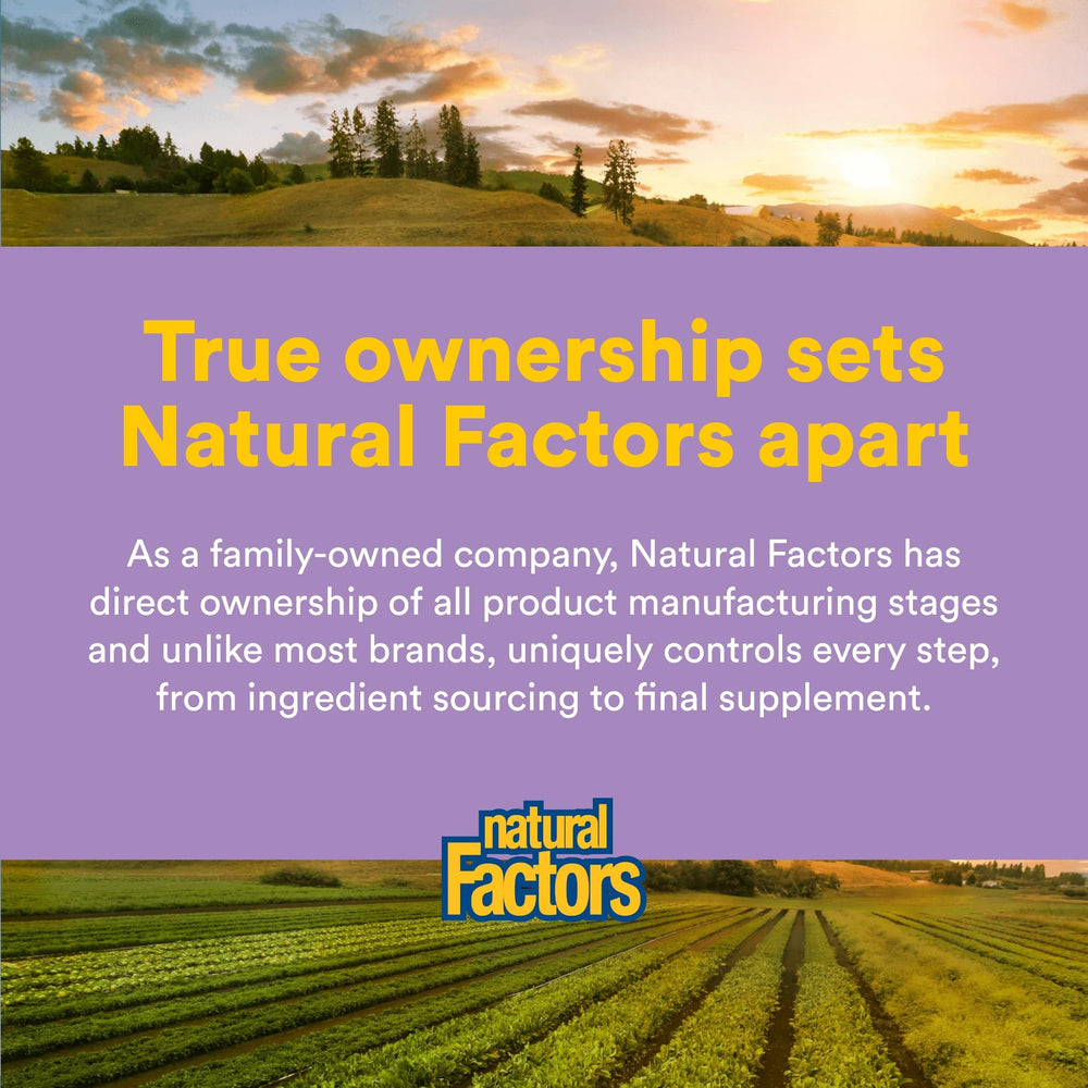 Natural Factors Total Body Collagen serving guide showing 38 servings per tub