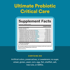 Pour action of Natural Factors Ultimate Probiotic Critical Care illustrating easy dispensing.