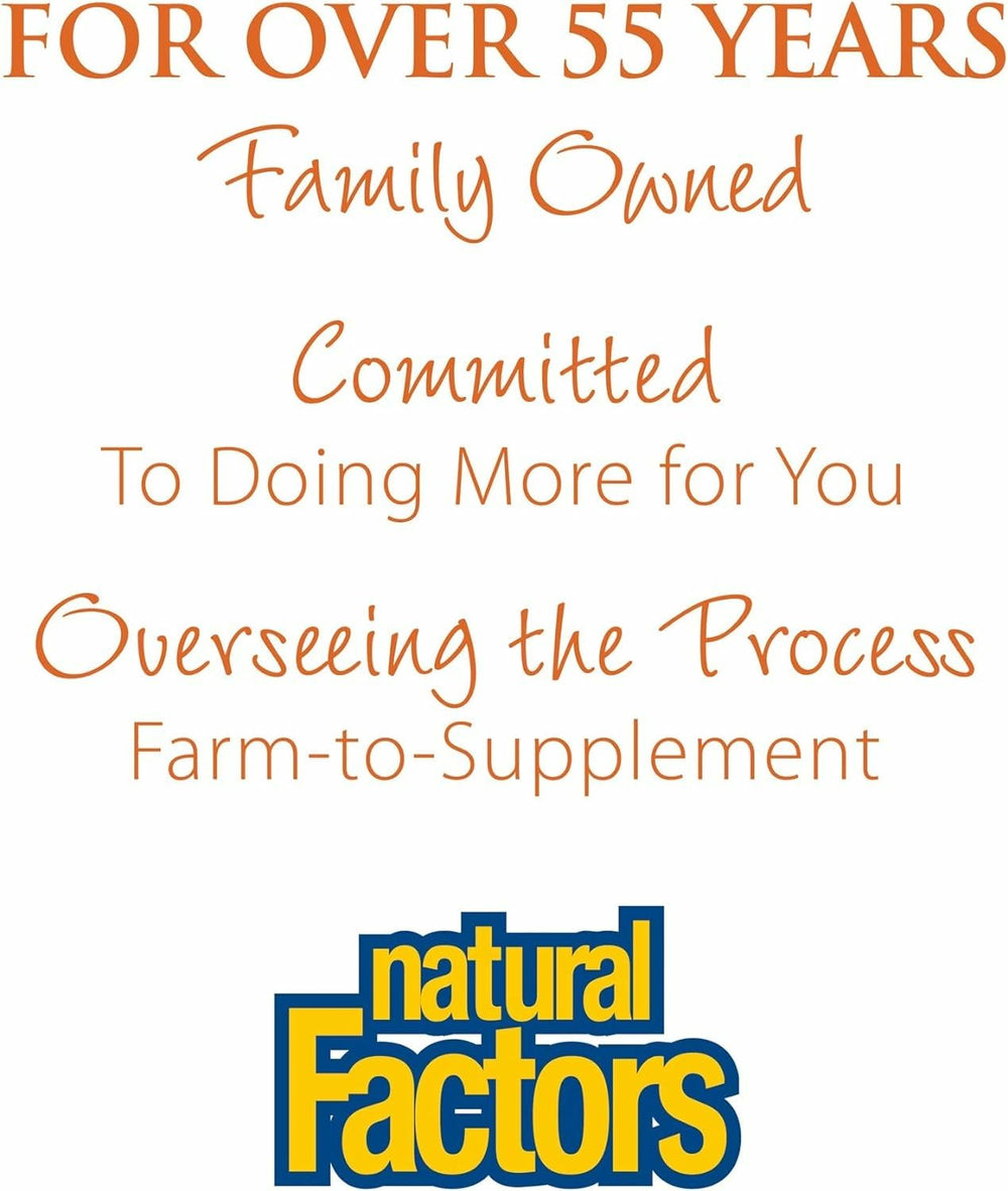Natural Factors grass-fed cows sourcing note for premium whey protein
