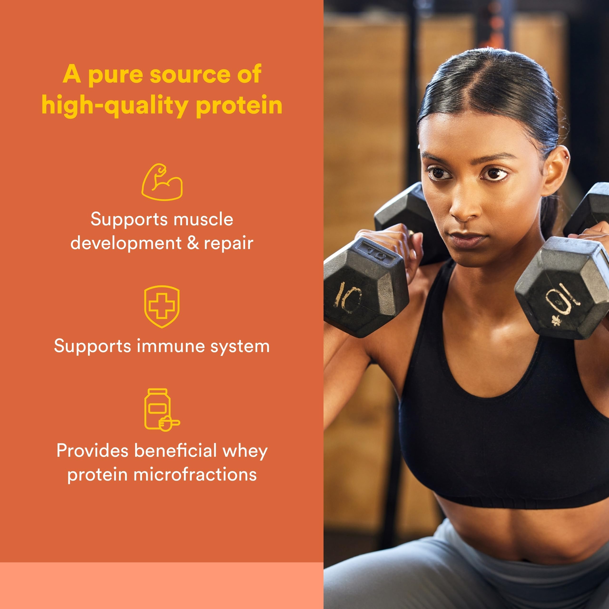 Natural Factors Whey Factors unflavored whey scoop ready to mix
