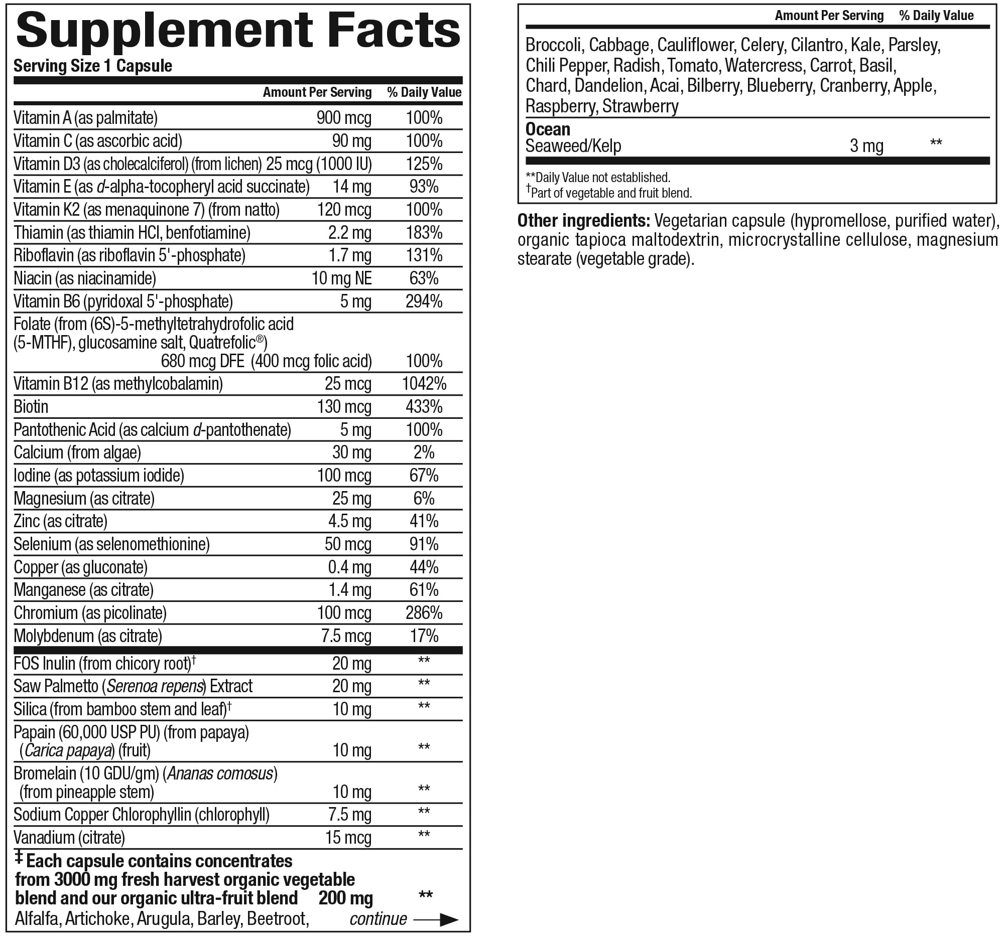 Natural Factors Whole Earth & Sea Men 50+ capsules image for easy daily nutrition.