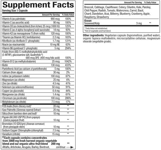 Natural Factors Whole Earth & Sea Men 50+ capsules image for easy daily nutrition.