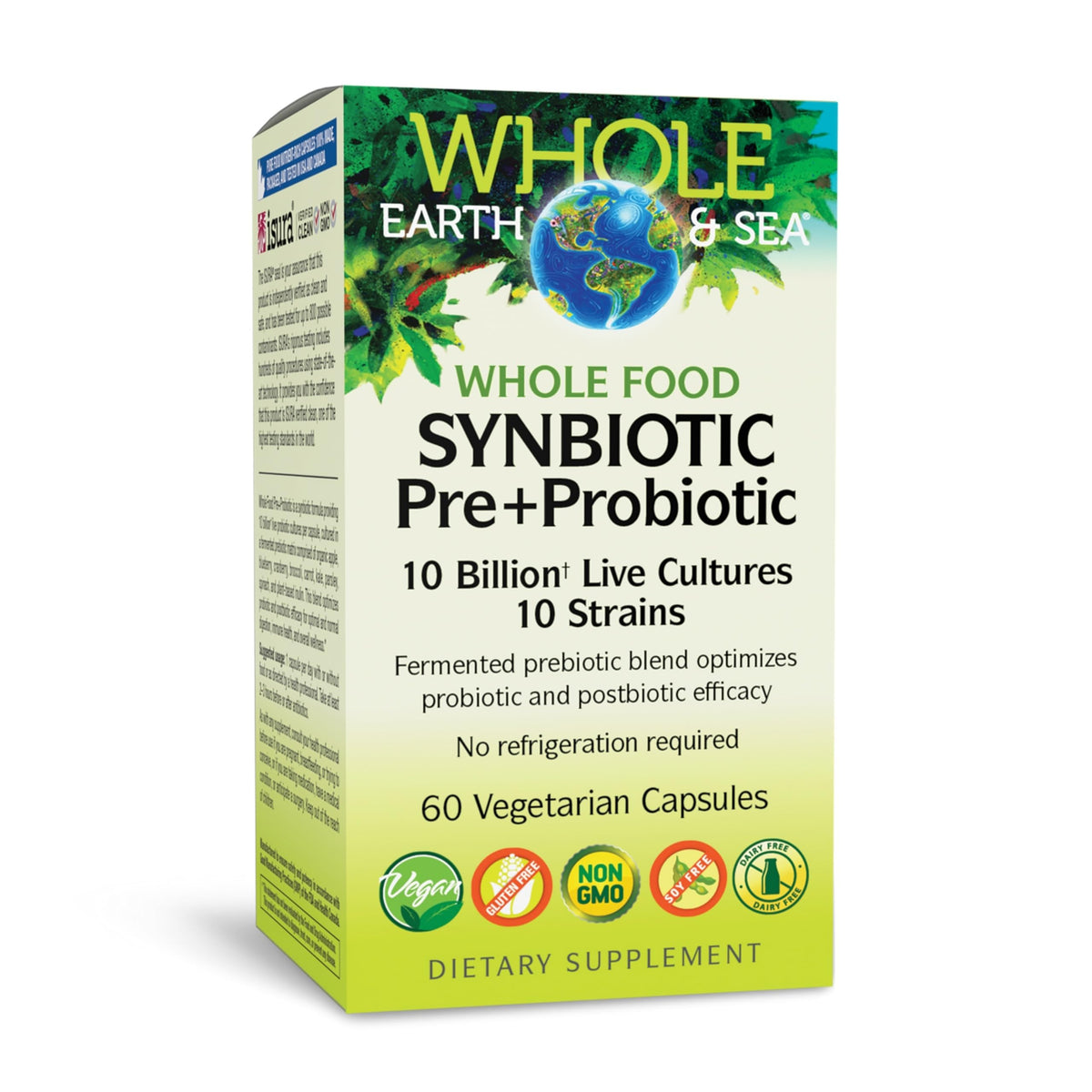 Natural Factors Whole Food Synbiotic 10 Billion bottle promotes daily gut support.
