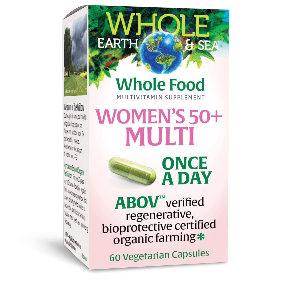 Natural Factors Women's 50+ once-a-day bottle shows easy daily wellness support.