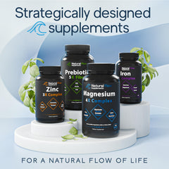 Natural Flow 4X Magnesium cozy nighttime scene with cup and bottle