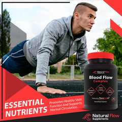 Ginkgo and cayenne blend visual with Natural Flow Blood Flow Complex support.