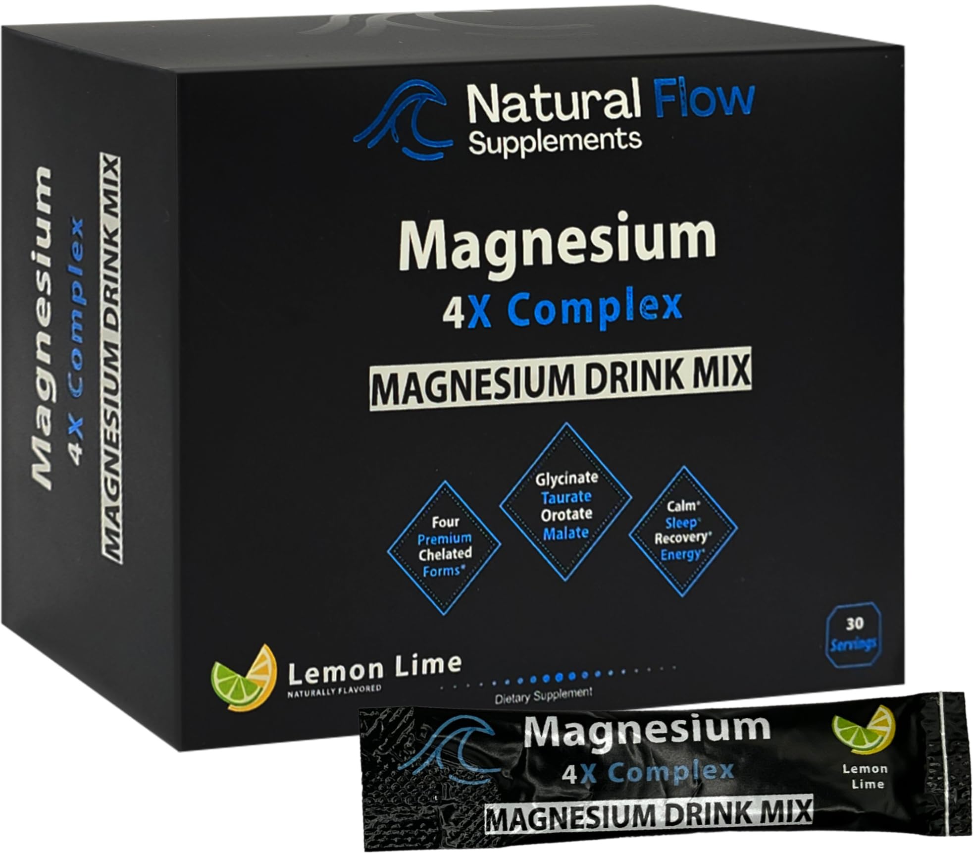 Natural Flow Magnesium Lemon-Lime bottle promotes calm evenings