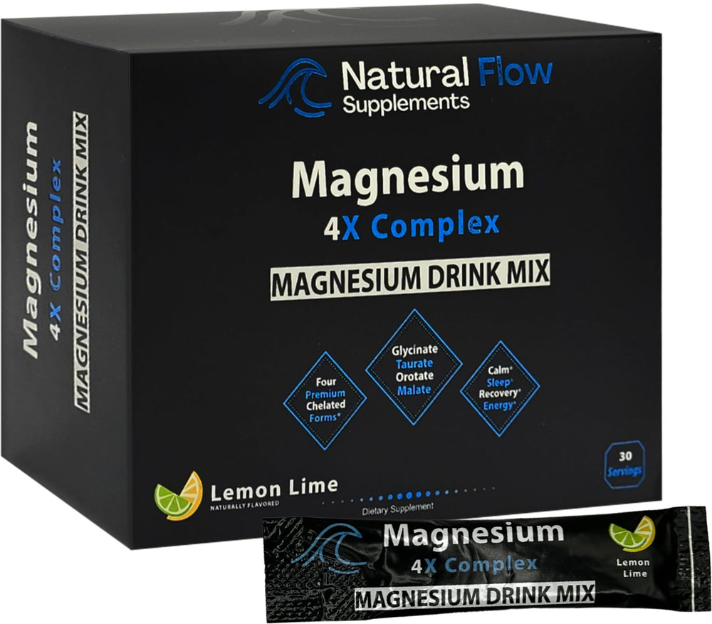 Natural Flow Magnesium Lemon-Lime bottle promotes calm evenings
