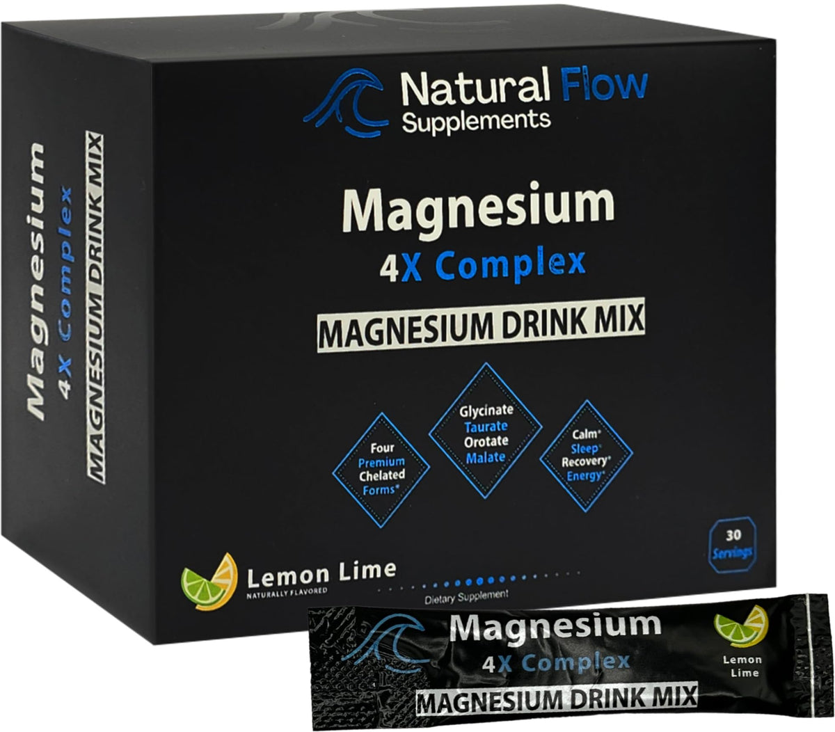 Natural Flow Magnesium Lemon-Lime bottle promotes calm evenings