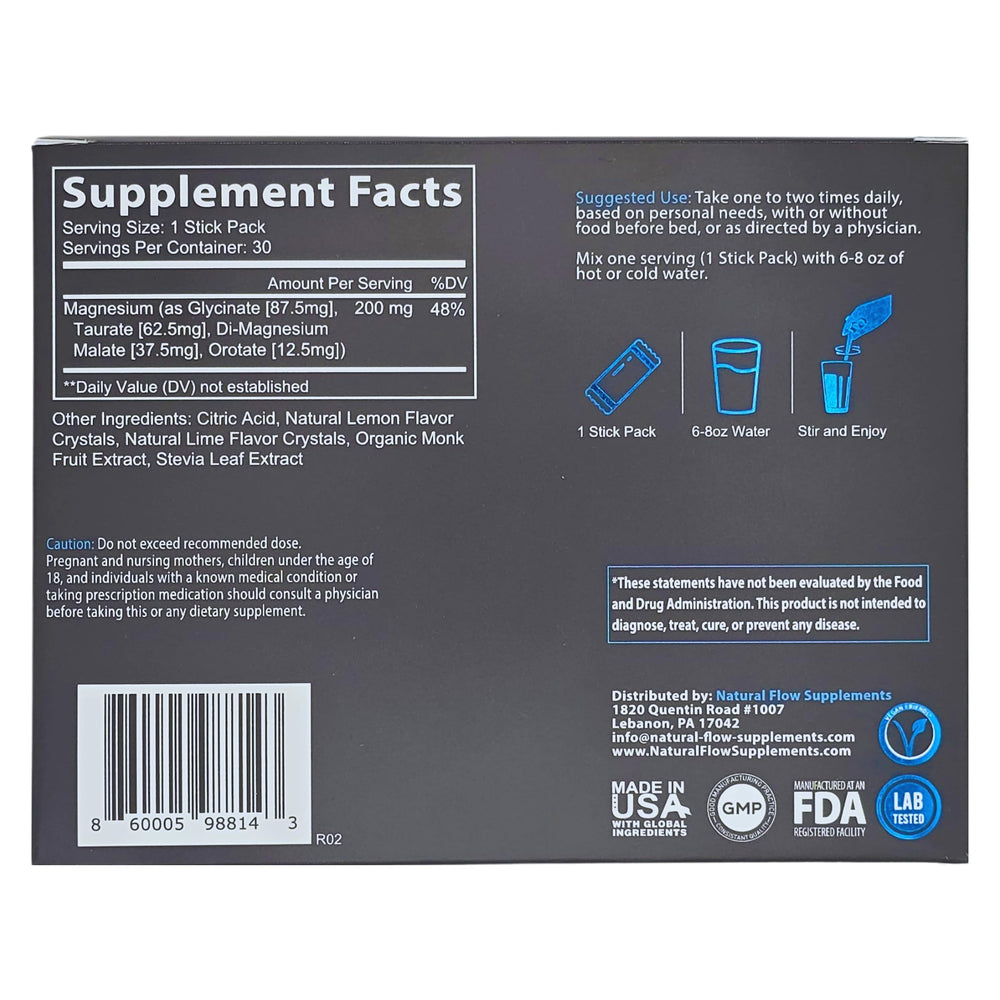 Natural Flow Magnesium Lemon-Lime supports a relaxing night routine