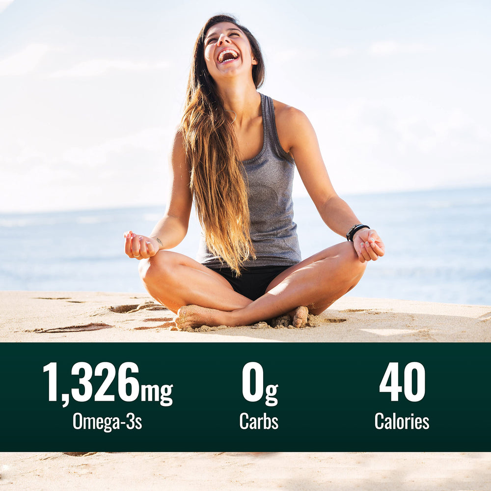 Natural Force Pure Omega-3 measuring spoon for precise one-teaspoon servings.