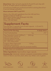 Natural Health International MacaFlow capsules close-up for daily use.